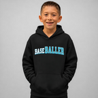 Youth BASEBALLER Teal Hoodie