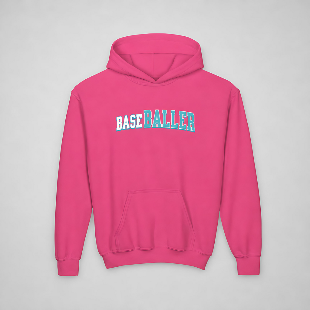 Youth BASEBALLER Teal Hoodie