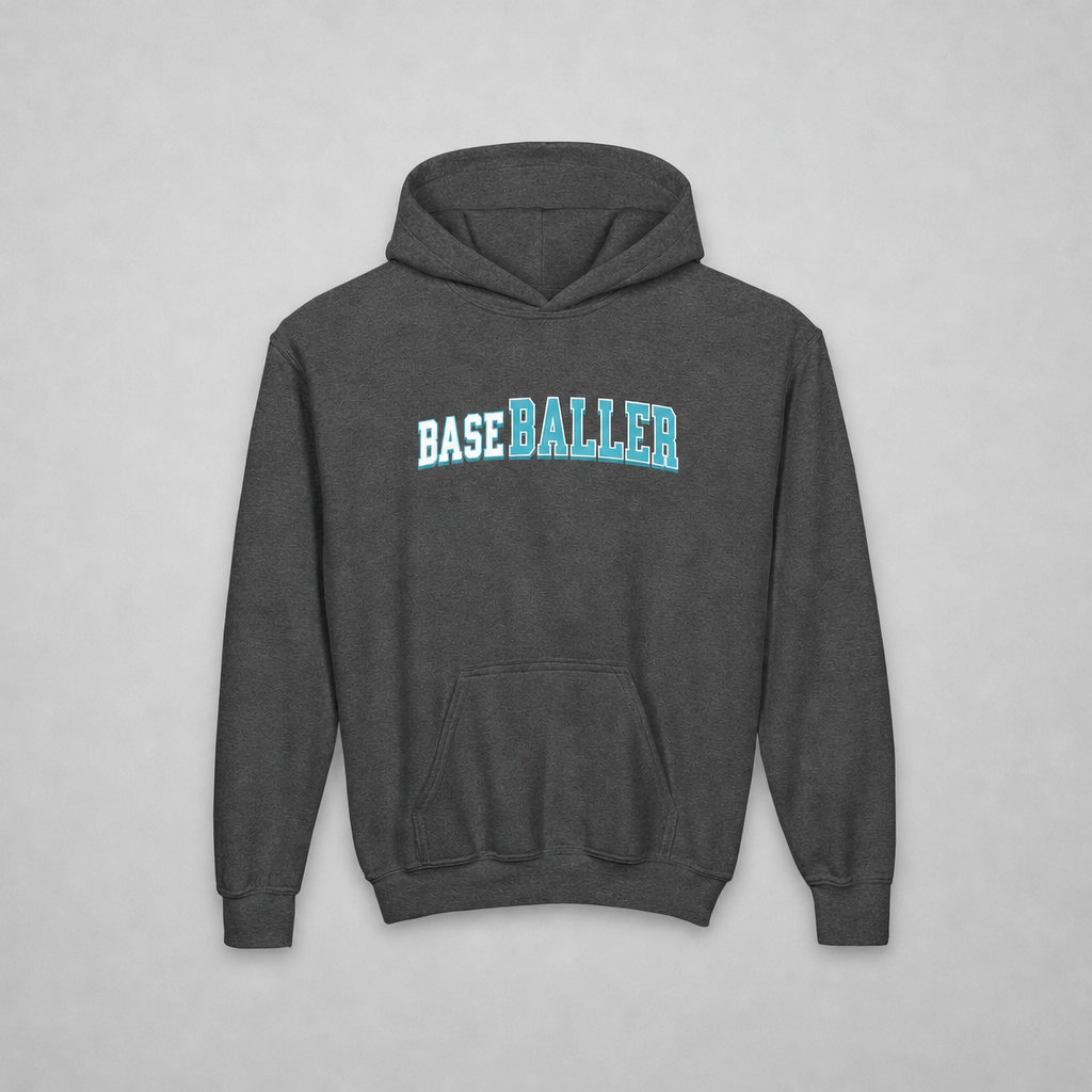 Youth BASEBALLER Teal Hoodie