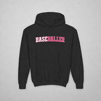 Youth BASEBALLER Hot Pink Hoodie