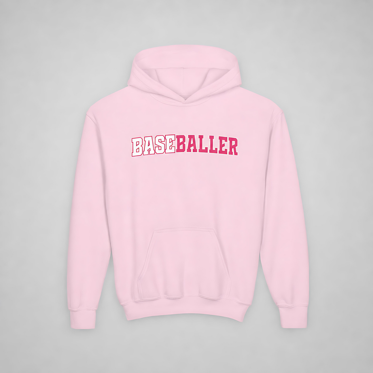 Youth BASEBALLER Hot Pink Hoodie