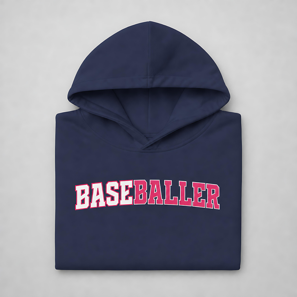 Youth BASEBALLER Hot Pink Hoodie