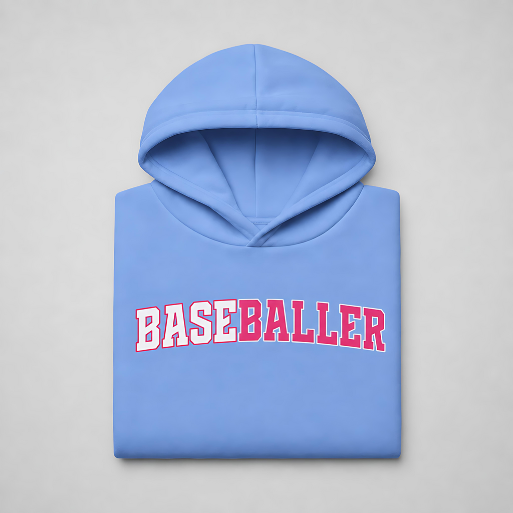 Youth BASEBALLER Hot Pink Hoodie