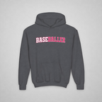 Youth BASEBALLER Hot Pink Hoodie