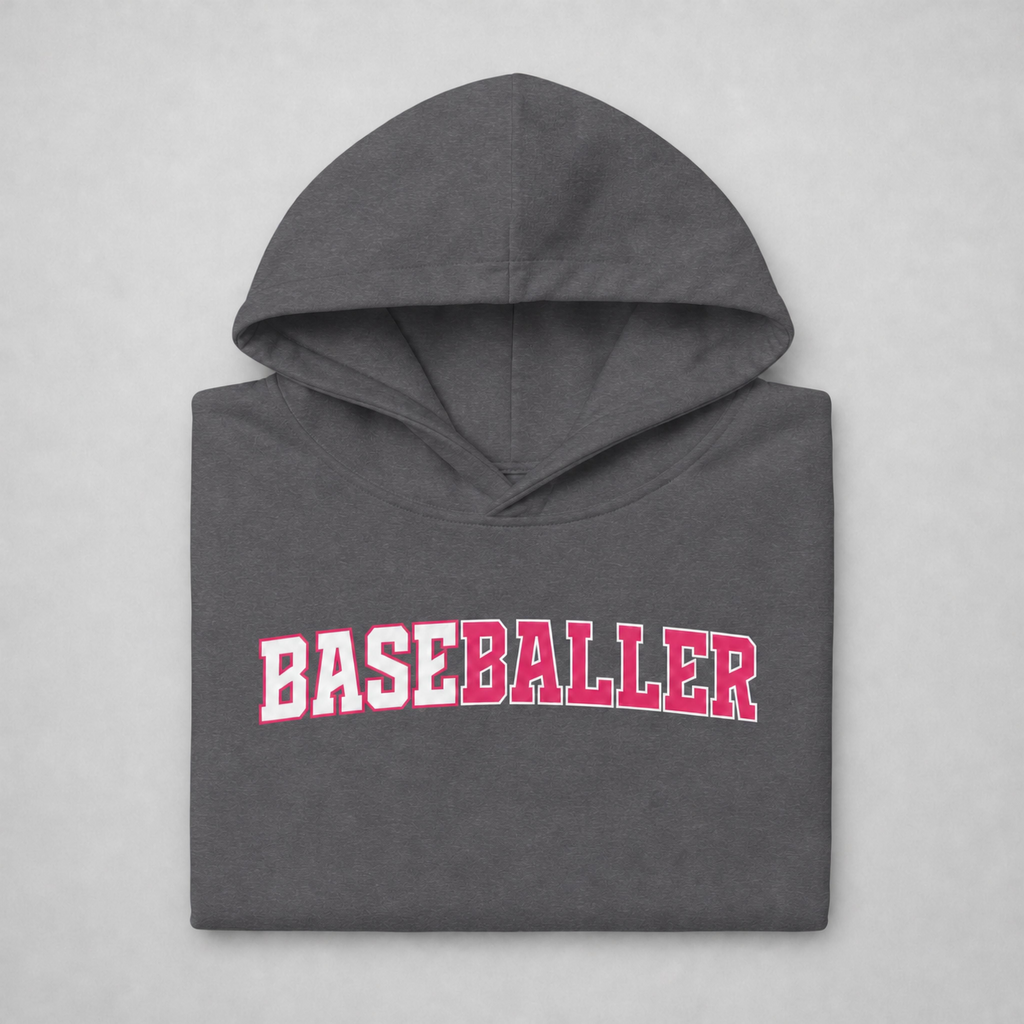 Youth BASEBALLER Hot Pink Hoodie