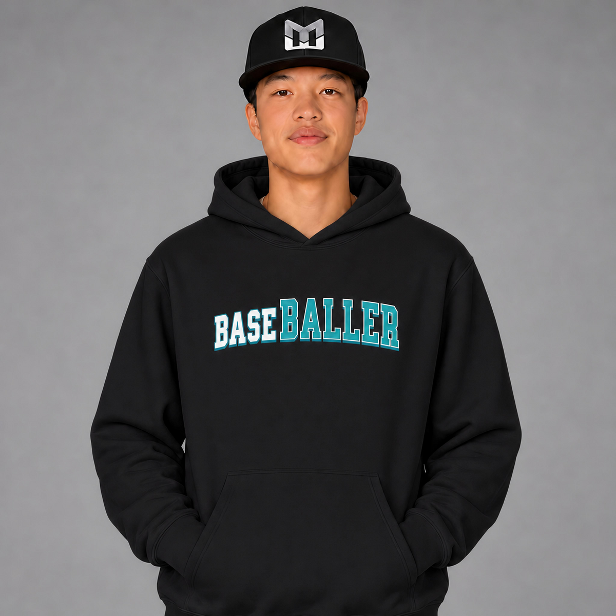 BASEBALLER Teal Hoodie