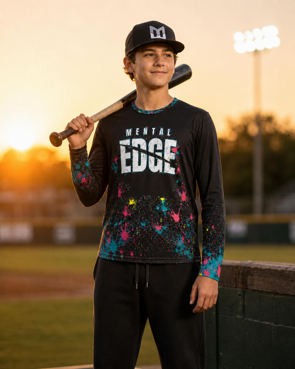 Mental Edge Neon Loud Splatter UV Long Sleeve