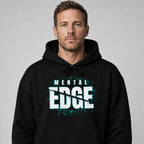 Baseball dad wearing the black Mental Edge Loud Splatter Hoodie