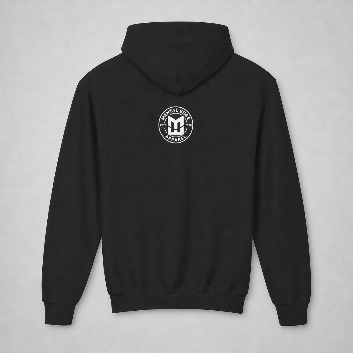 Back of the black Welcome to Tanksville youth hoodie with the Mental Edge logo