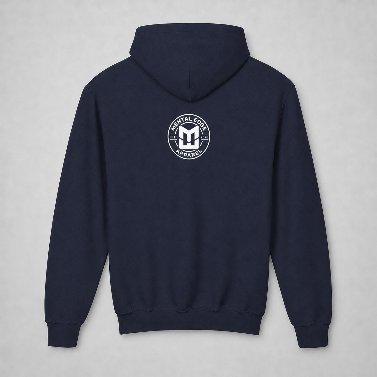 Back of the navy Welcome to Tanksville youth hoodie with the Mental Edge logo