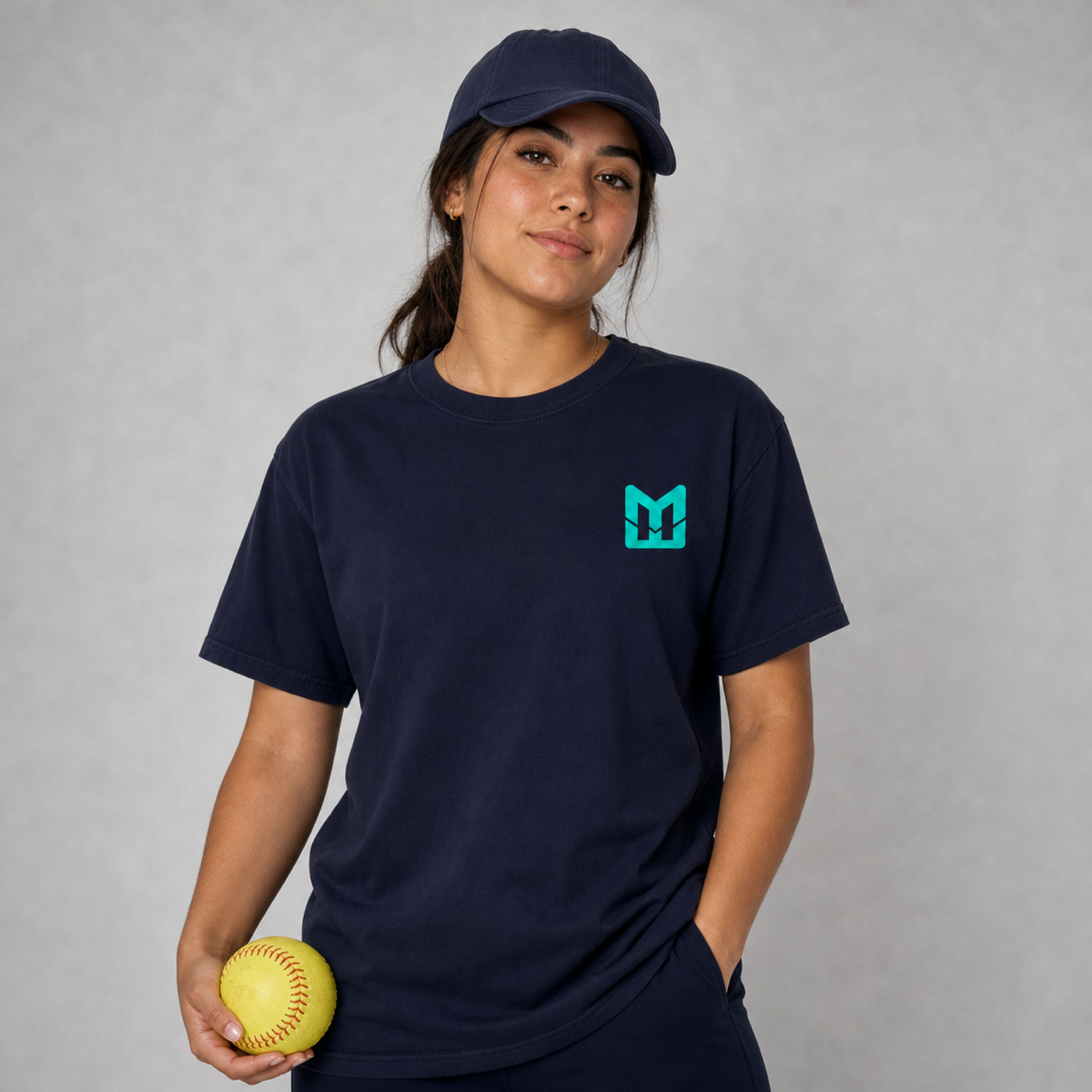 Mental Edge Heavyweight Tee – Teal Logo