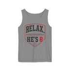 Relax... He's 8 Baseball Parent Tank Top