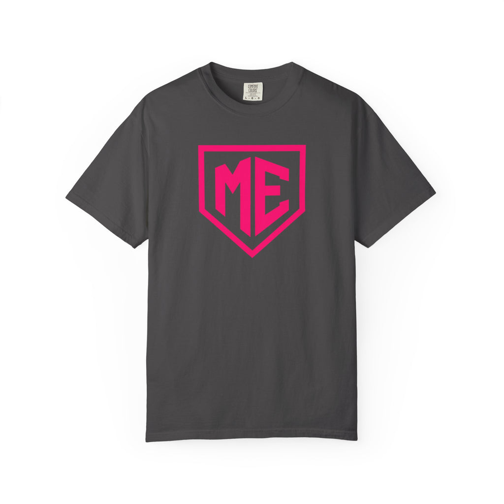 ME Mental Edge Baseball Plate T‑Shirt — Pink Monogram Graphic Comfort Colors Tee