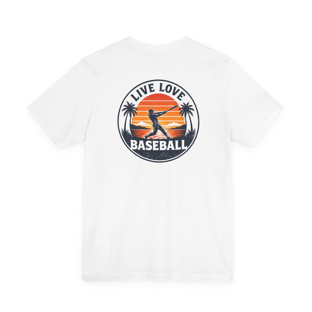 Baseball Tee — "Live Love Baseball" Vintage Sunset Unisex T-Shirt