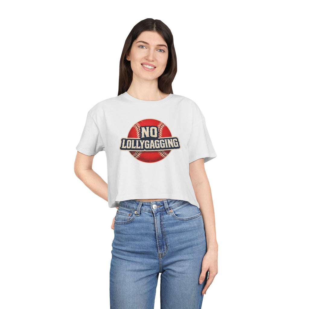 No Lollygagging Crop Tee — Women's Athletic Casual Top