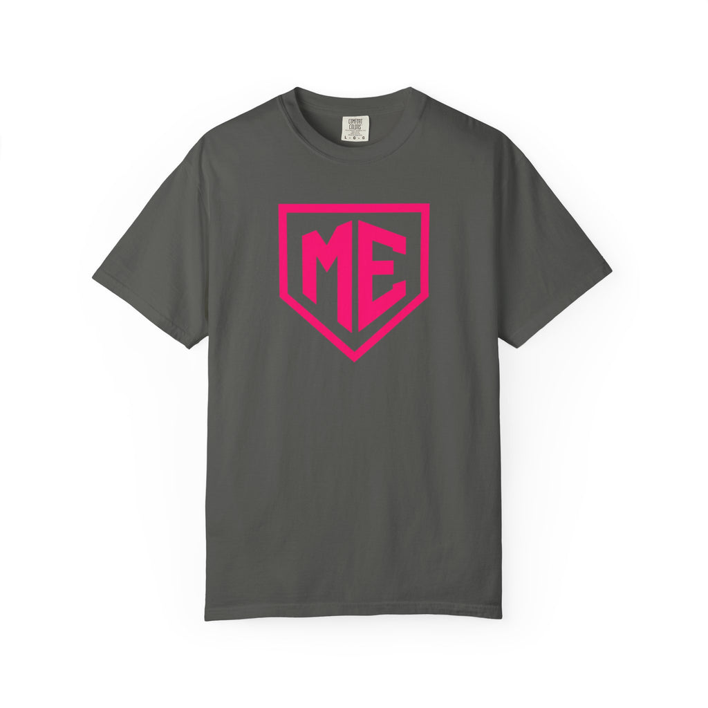 ME Mental Edge Baseball Plate T‑Shirt — Pink Monogram Graphic Comfort Colors Tee