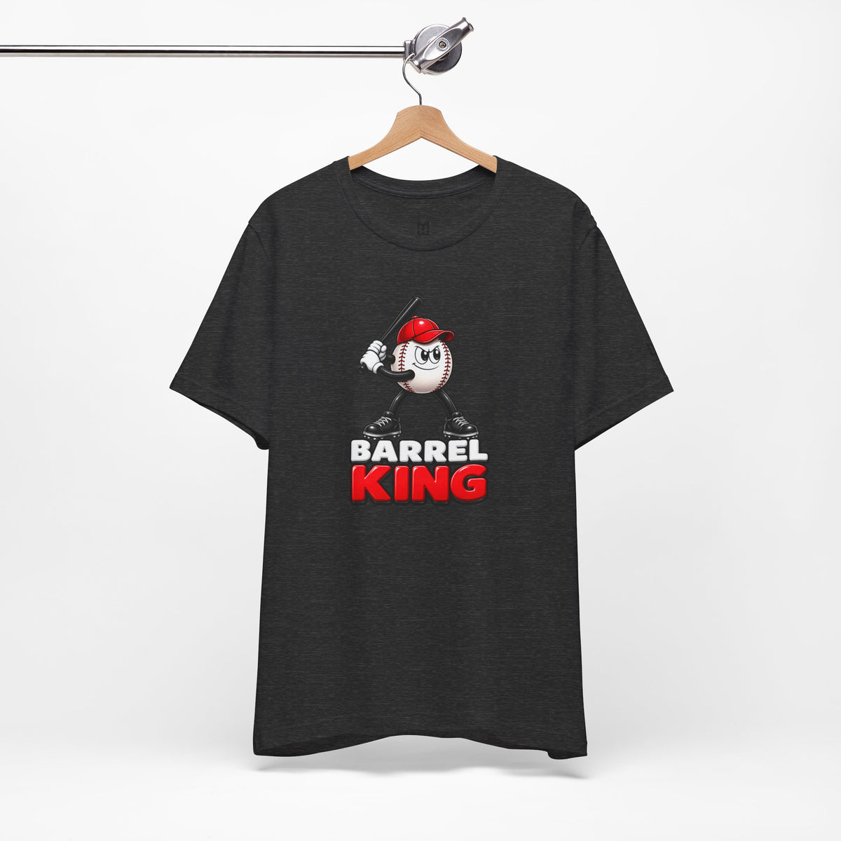 Baseball Women's Tee — 'Barrel King' Batting Ball Graphic Shirt