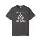Quiet Mind Loud Barrel T-Shirt — Meditation Baseball Graphic Tee