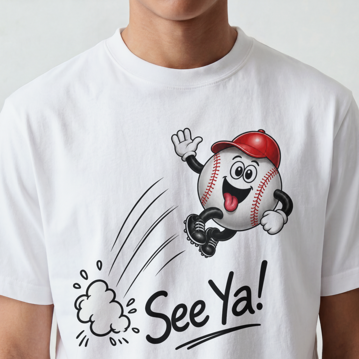 See Ya! Retro Cartoon Character T-Shirt - Adult Unisex
