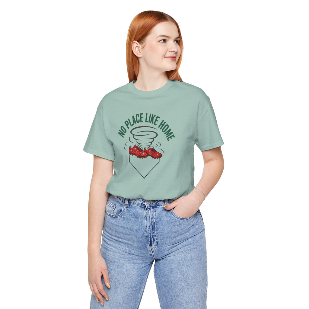 No Place Like Home Tornado Pocket Tee — Storm/Weather Graphic T-Shirt