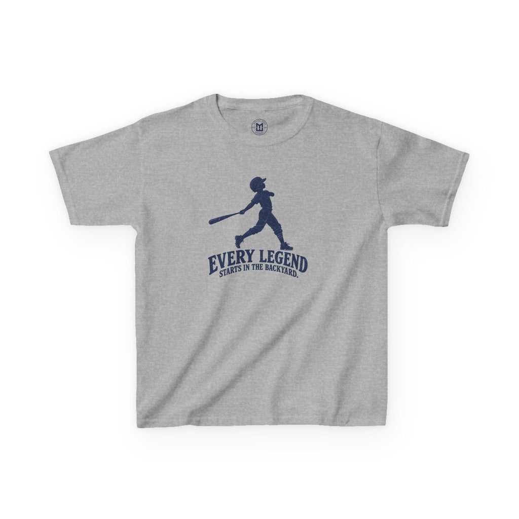 Kids T-Shirt — "Every Legend Starts in the Backyard" Baseball Tee