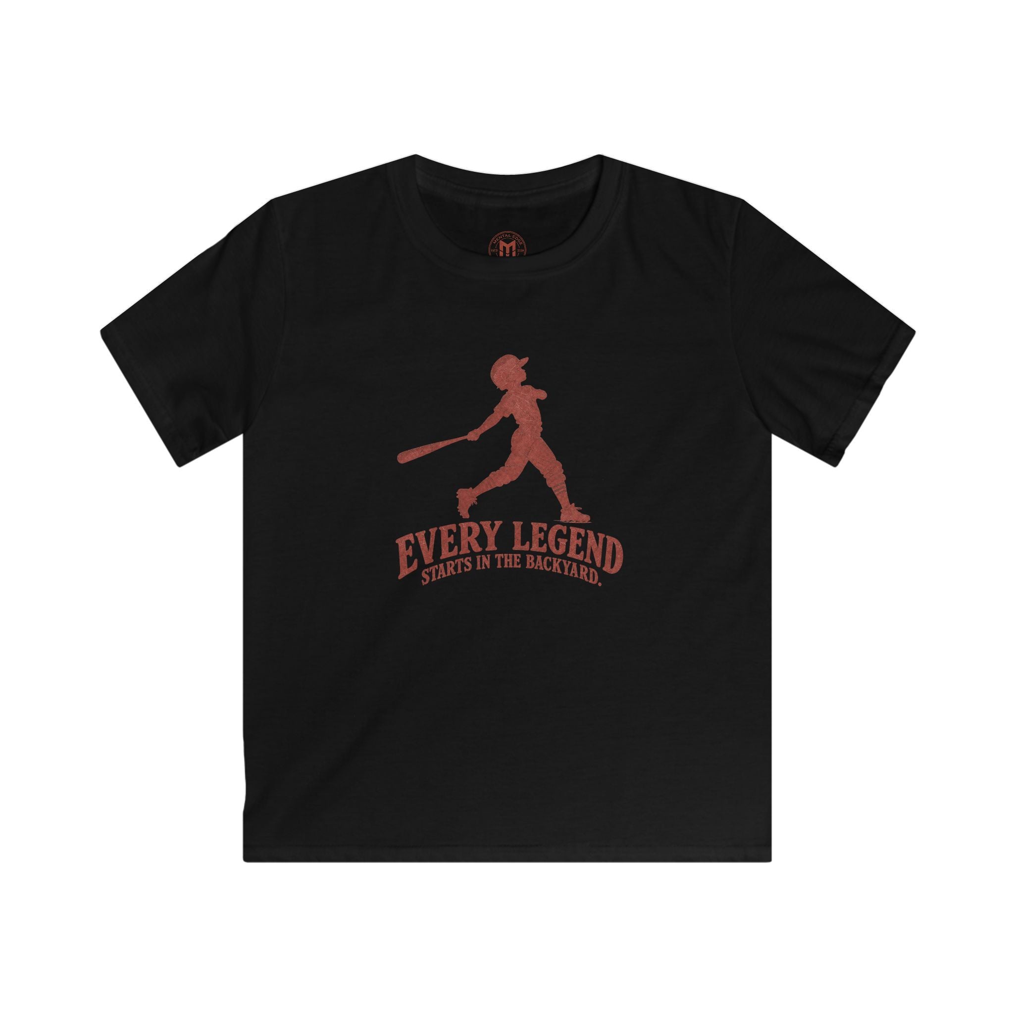 Kids Baseball Tee — "Every Legend Starts in the Backyard" Youth Baseball T‑Shirt