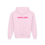 Youth Hoodie – 'ME' Pink Shield Front & "Mental Edge" Back Athletic Logo