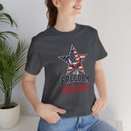 Freedom Runs Deep T-Shirt — American Flag Star Patriotic Tee