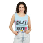 Relax… She's 8 Softball Tank Top