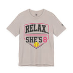 'Relax... She's 8' Softball Parents Tee