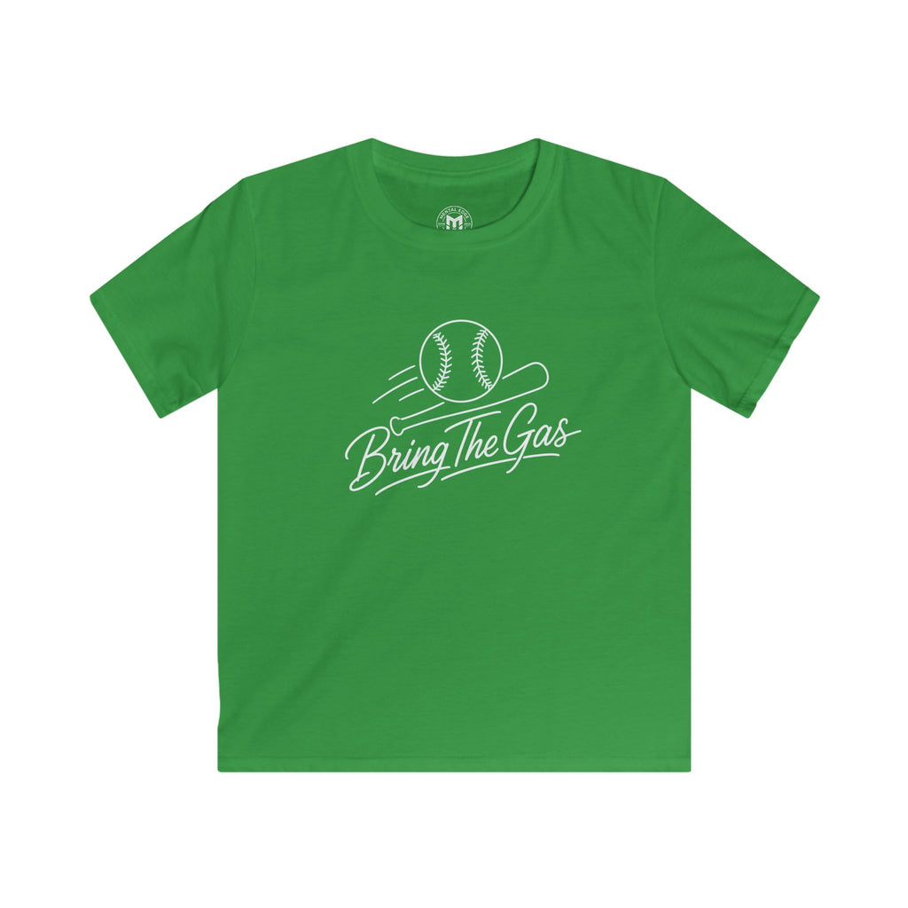 Kids Baseball Tee — "Bring The Gas" Fastball T‑Shirt