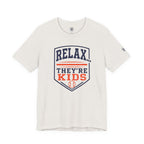 Relax They're Kids Baseball Parent T-Shirt - Navy Orange