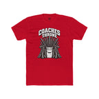 Coaches Throne Baseball Bucket T-Shirt — Funny Coach Gift Tee (Bucket & Whistle Graphic)