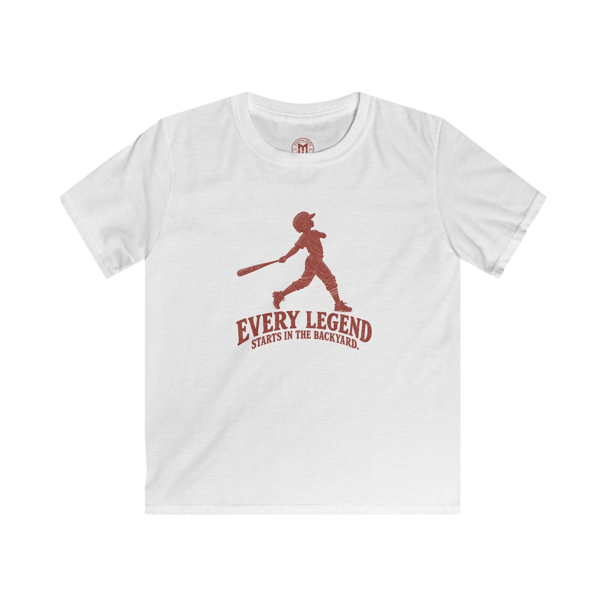 Kids Baseball Tee — "Every Legend Starts in the Backyard" Youth Baseball T‑Shirt