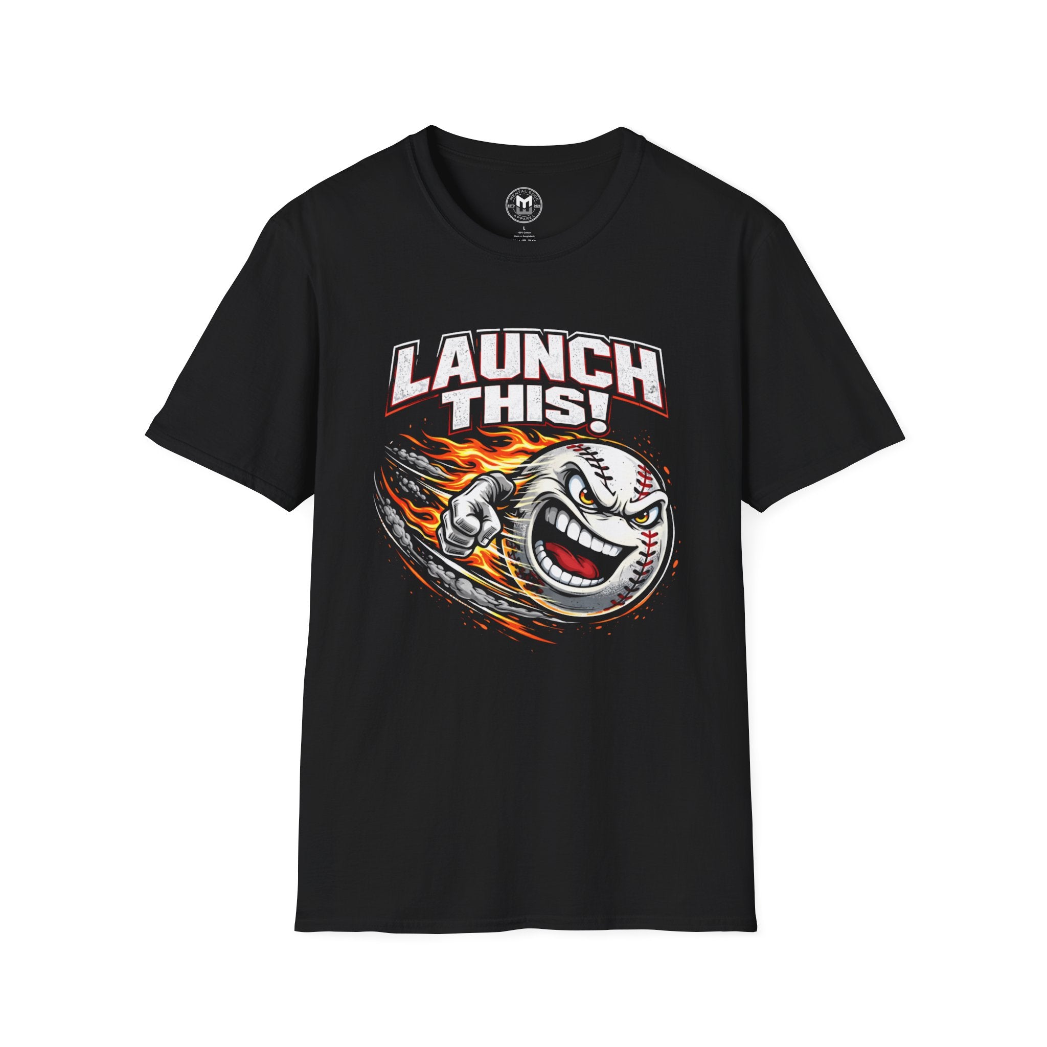 Launch This! Flaming Baseball T-Shirt
