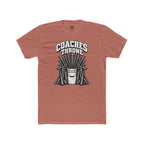 Coaches Throne Baseball Bucket T-Shirt — Funny Coach Gift Tee (Bucket & Whistle Graphic)
