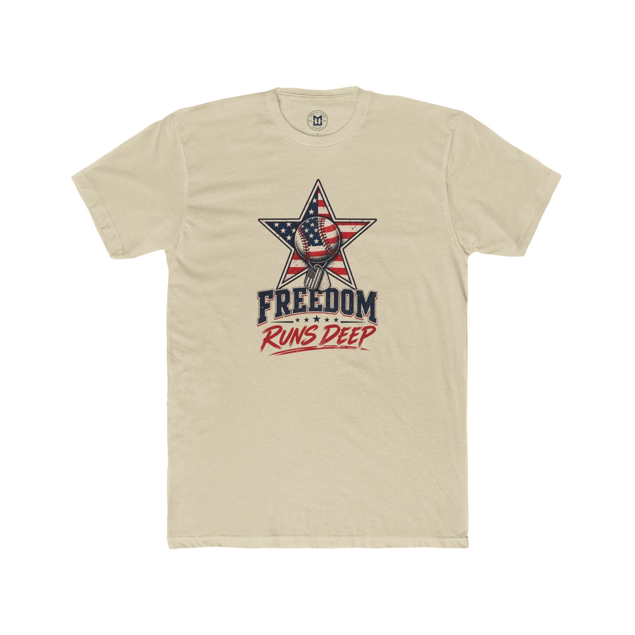 Freedom Runs Deep T-Shirt — Patriotic American Flag Star Tee
