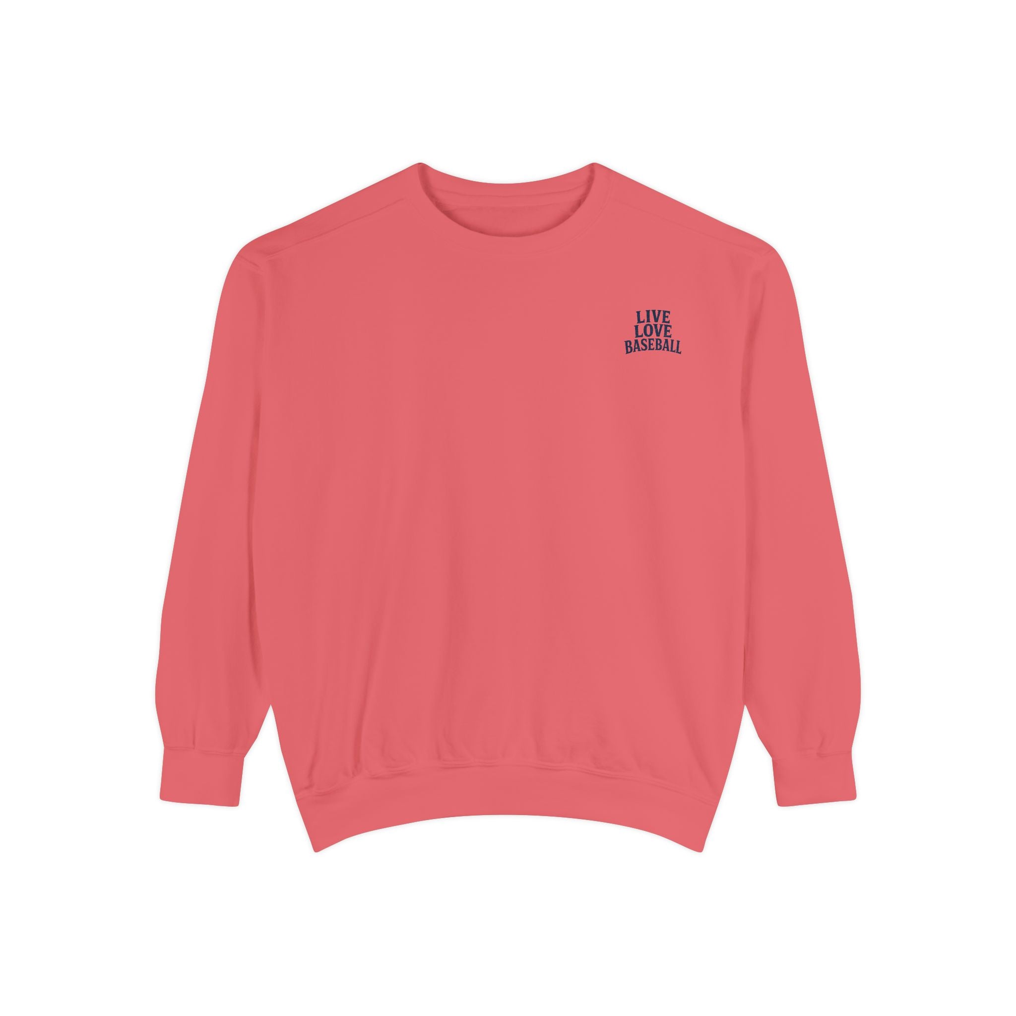 Baseball Sweatshirt — "Live Love Baseball" Vintage Sunset Crewneck Unisex