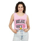 Relax... She's 15 Softball Parents Tank Top