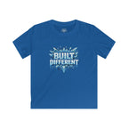 Kids "Built Different" Graphic Tee for Boys & Girls, Cool Motivational Shirt