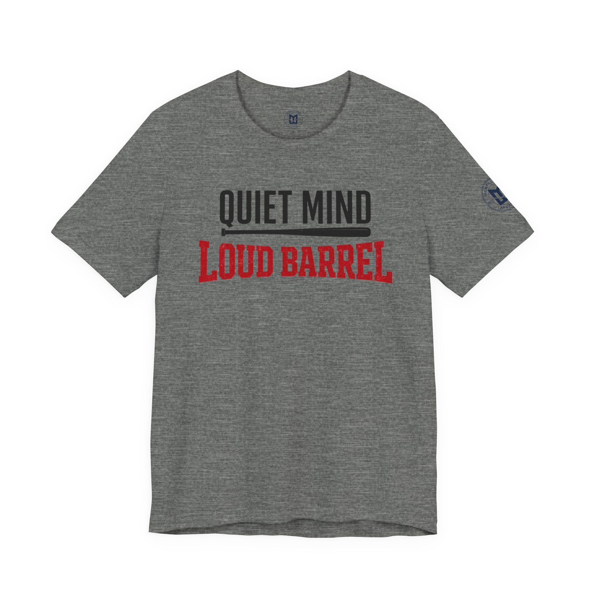 Quiet Mind Loud Barrel Baseball T‑Shirt