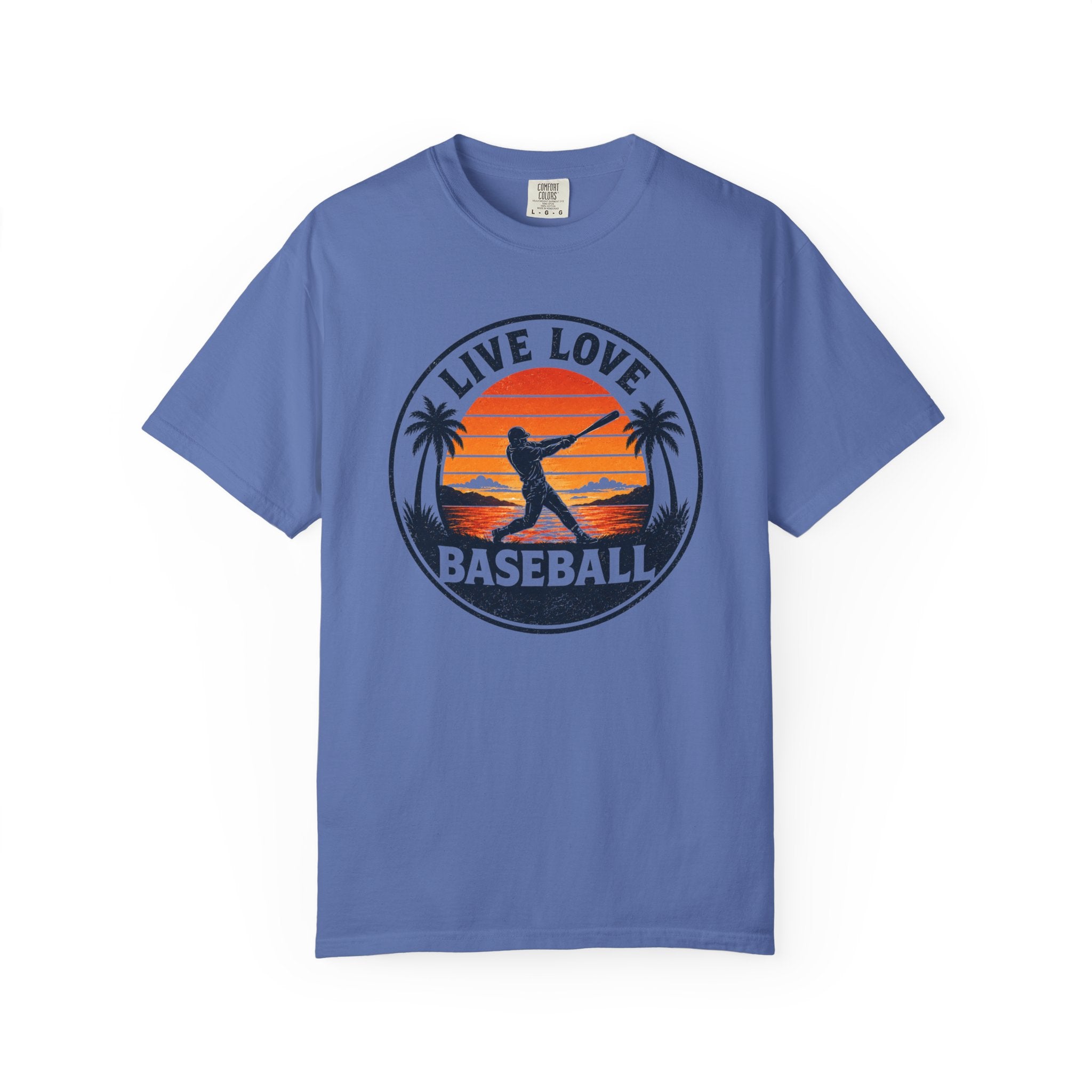 Live Love Baseball Unisex Garment-Dyed T-shirt