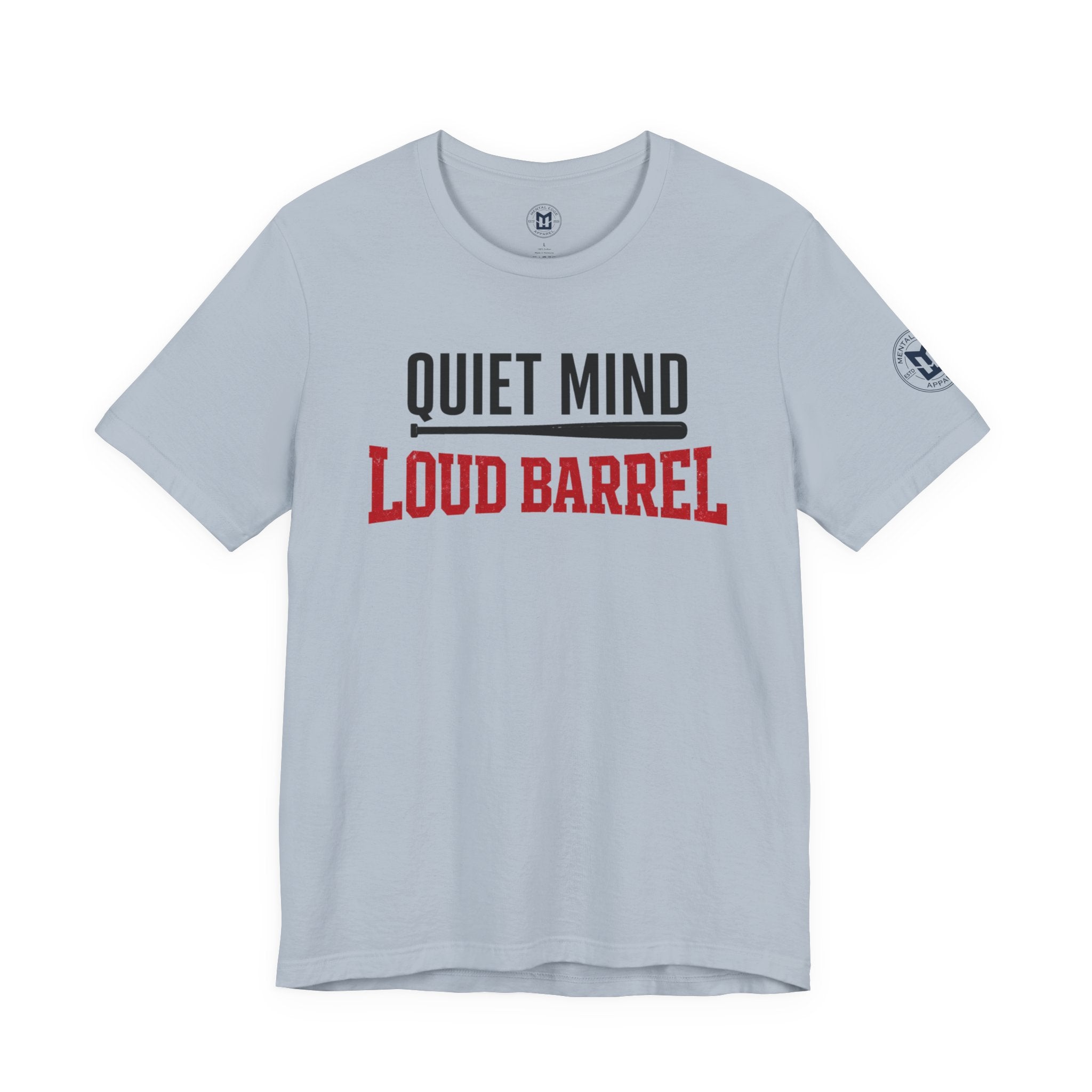 Quiet Mind Loud Barrel Baseball T‑Shirt