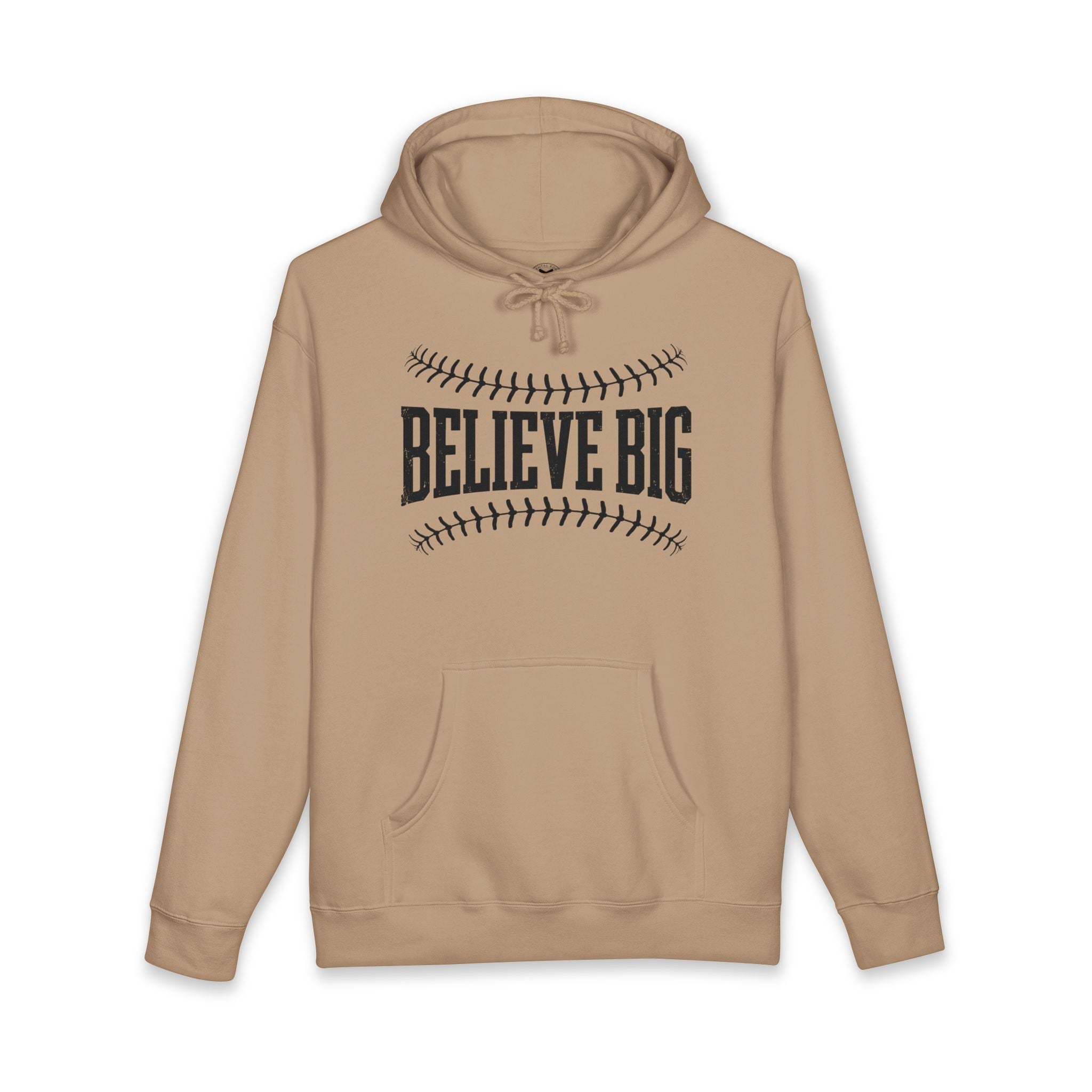 Believe Big Hoodie — Inspirational Baseball Graphic Pullover