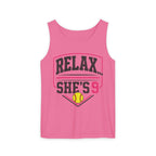 Relax... She's 9 Softball Tank Top