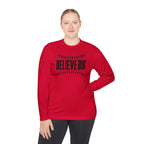 Baseball "Believe Big" Long Sleeve Unisex Tee