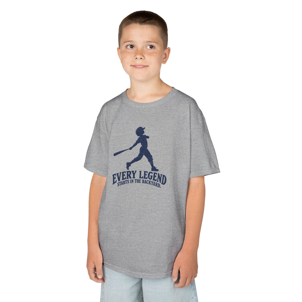Kids T-Shirt — "Every Legend Starts in the Backyard" Baseball Tee