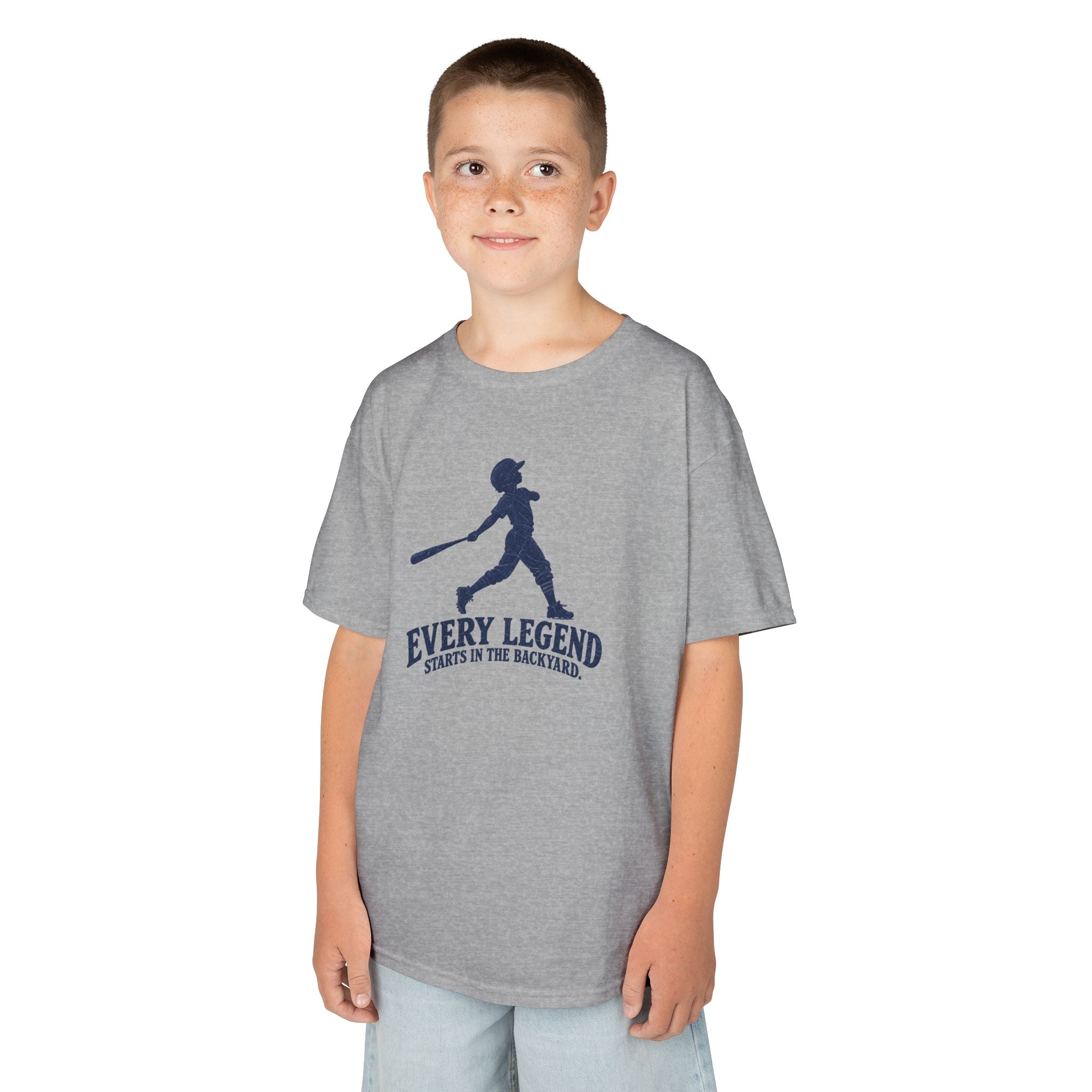 Kids T-Shirt — "Every Legend Starts in the Backyard" Baseball Tee