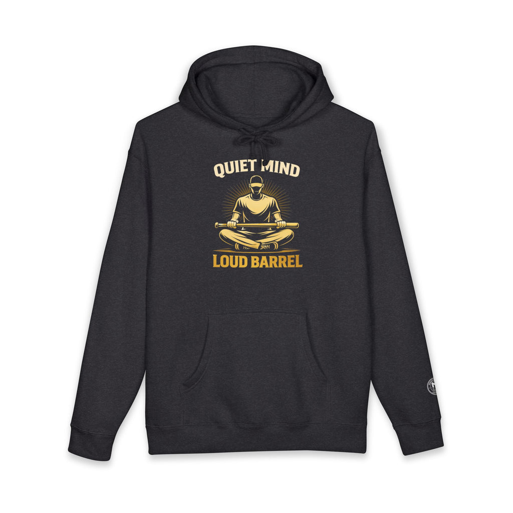 Hoodie — "Quiet Mind, Loud Barrel" Meditation Shooter Graphic Pullover