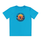 Live Love Baseball Youth Dri Fit Tee — Sunset Palm Baseball Player Shirt